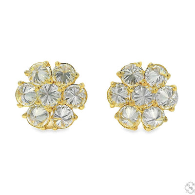 25PT Upside Down Diamond Flower Earrings 13 mm 70717 - Image 1
