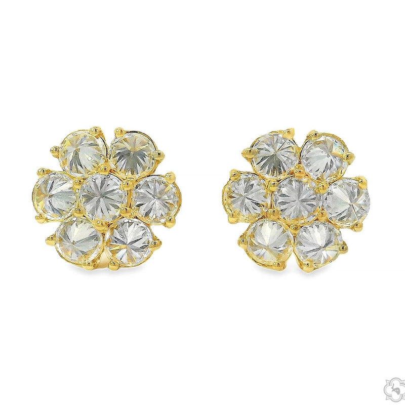 25PT Upside Down Diamond Flower Earrings 13 mm 70717 - Image 1