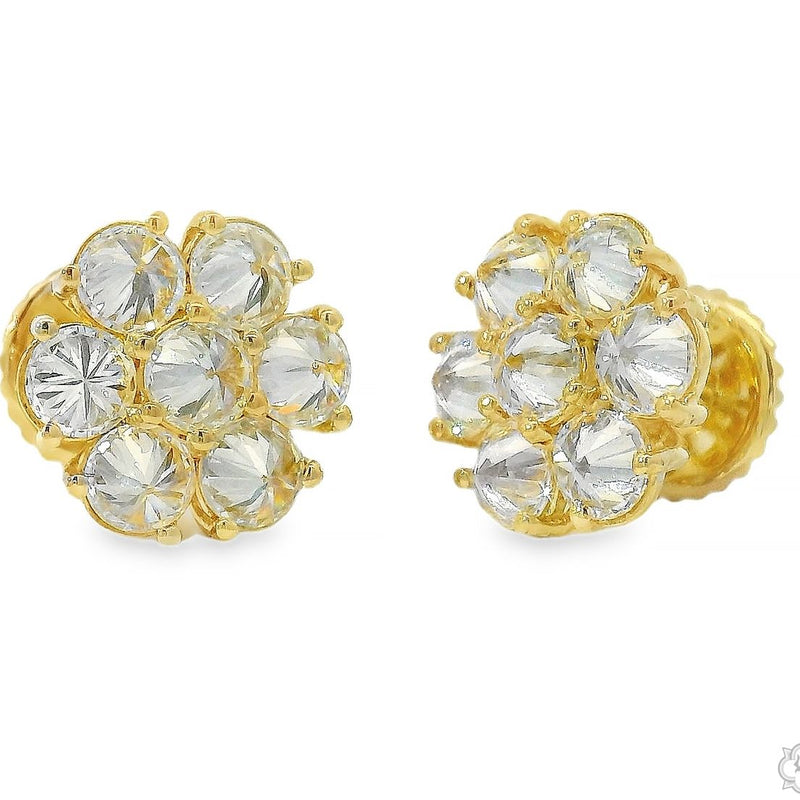 25PT Upside Down Diamond Flower Earrings 13 mm 70717 - Image 3