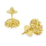 25PT Upside Down Diamond Flower Earrings 13 mm 70717 - Image 4