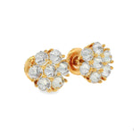 10PT Upside Down Diamond Flower Earrings 9 mm 70715 - Image 2