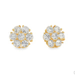 15PT Upside Down Diamond Flower Earrings 11 mm 70716 - Image 1