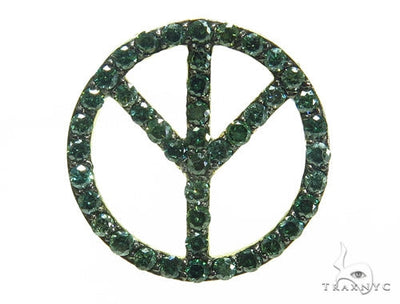 Upside Down Peace Diamond Pendant 40932 - Image 1