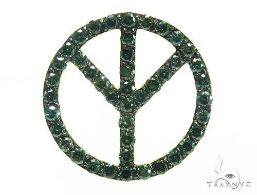 Upside Down Peace Diamond Pendant 40932 - Image 1