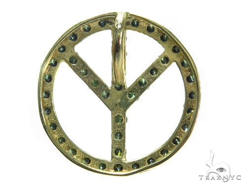 Upside Down Peace Diamond Pendant 40932 - Image 4