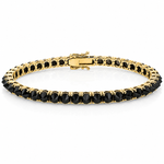 Upside Down Black Diamond Tennis Bracelet 71612