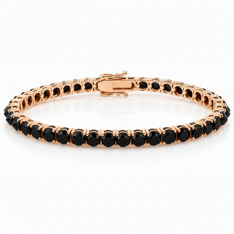 Upside Down Black Diamond Tennis Bracelet 71612