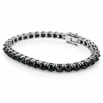 Upside Down Black Diamond Tennis Bracelet 71612