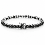 Upside Down Black Diamond Tennis Bracelet 71612