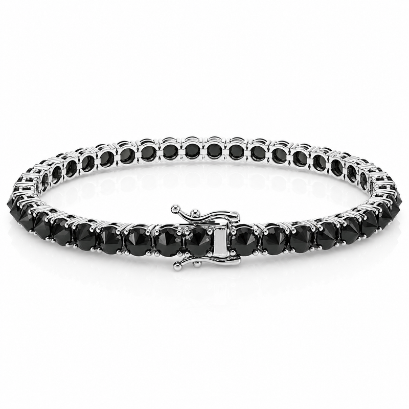 Upside Down Black Diamond Tennis Bracelet 71612