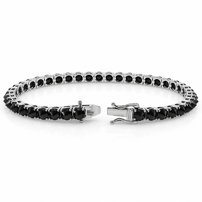 Upside Down Black Diamond Tennis Bracelet 71612