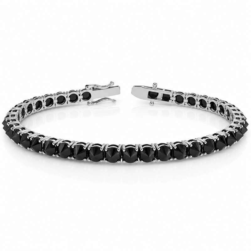 Upside Down Black Diamond Tennis Bracelet 71612