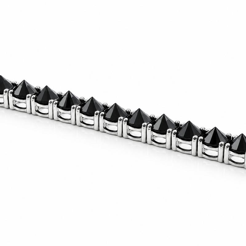 Upside Down Black Diamond Tennis Bracelet 71612