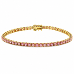 Upside Down Pink Diamond Tennis Bracelet 71613