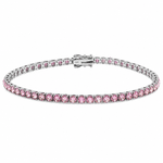 Upside Down Pink Diamond Tennis Bracelet 71613