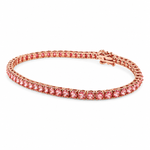 Upside Down Pink Diamond Tennis Bracelet 71613