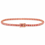 Upside Down Pink Diamond Tennis Bracelet 71613