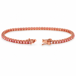 Upside Down Pink Diamond Tennis Bracelet 71613