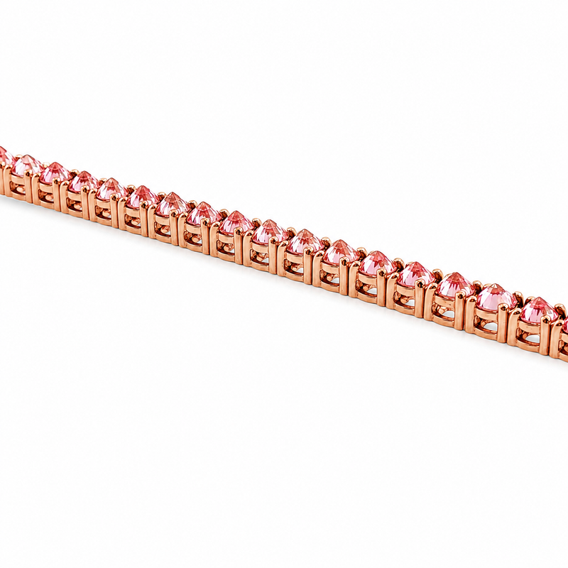 Upside Down Pink Diamond Tennis Bracelet 71613