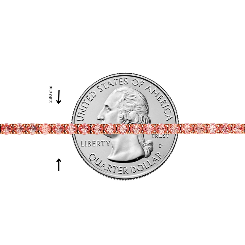 Upside Down Pink Diamond Tennis Bracelet 71613