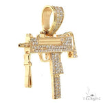 Uzi submachine Gun Diamond Pendant 68881 - Image 2