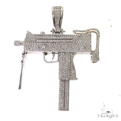 Uzi submachine Gun Diamond Pendant 69001 - Image 1