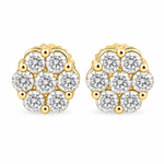 VS2 Round Cut Stud Earrings 19030