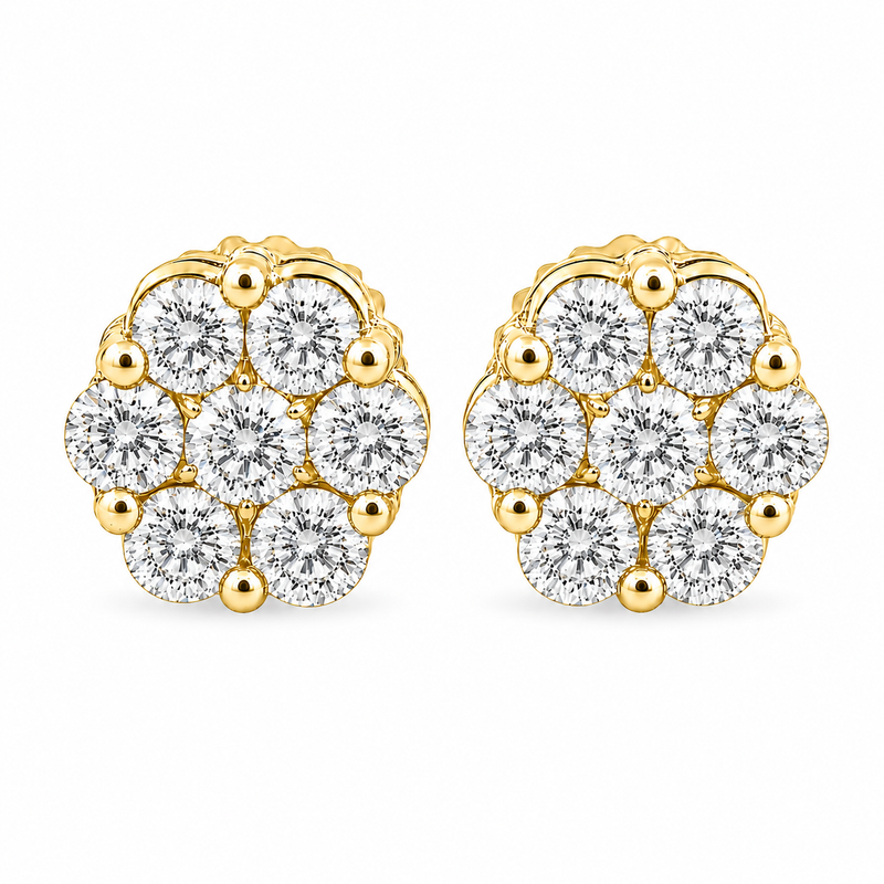 VS2 Round Cut Stud Earrings 19030