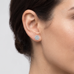 VS2 Round Cut Stud Earrings 19030