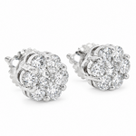 VS2 Round Cut Stud Earrings 19030