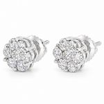 VS2 Round Cut Stud Earrings 19030