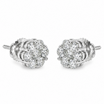 VS2 Round Cut Stud Earrings 19030