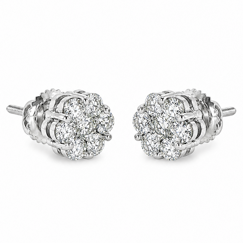 VS2 Round Cut Stud Earrings 19030