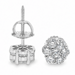 VS2 Round Cut Stud Earrings 19030