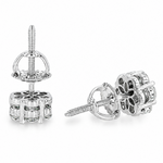 VS2 Round Cut Stud Earrings 19030