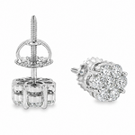 VS2 Round Cut Stud Earrings 19030