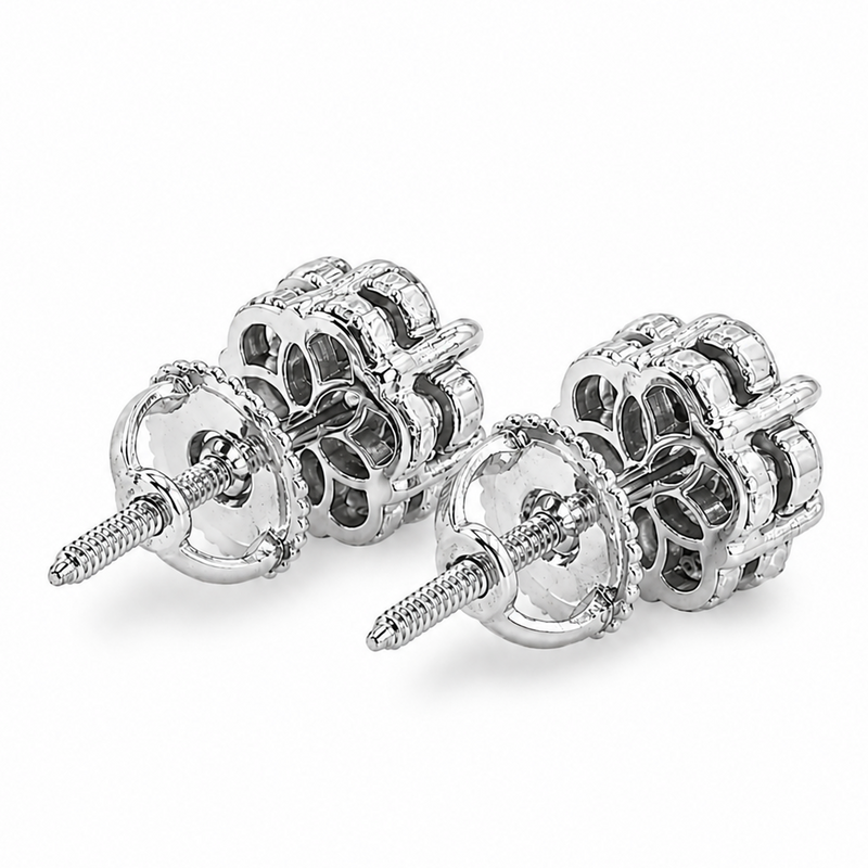 VS2 Round Cut Stud Earrings 19030
