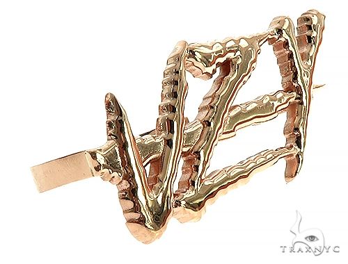 10K Gold 'VYZ' Double Finger Ring 66364 - Image 2