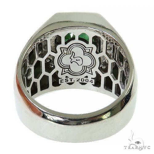 Verdant Valor Men's Emerald Ring .925 Silver 69621 - Image 4