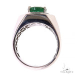 Verdant Valor Men's Emerald Ring .925 Silver 69621 - Image 5