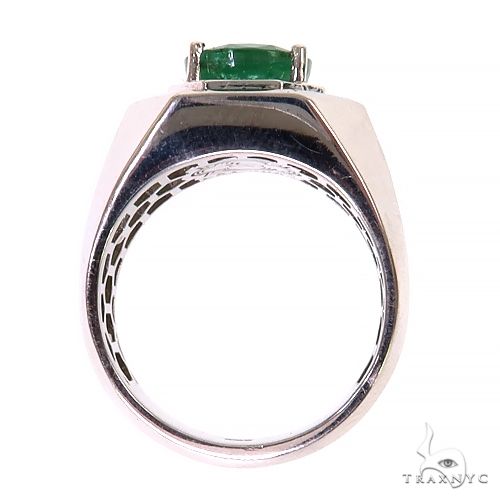 Verdant Valor Men's Emerald Ring .925 Silver 69621 - Image 5
