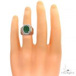Verdant Valor Men's Emerald Ring .925 Silver 69621 - Image 6