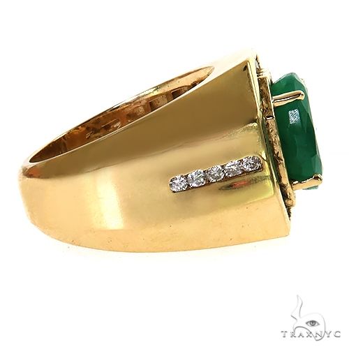 10K Gold Verdant Valor Men's Emerald Ring, photo 3 of 6