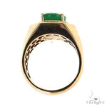 Verdant Valor Men's Emerald Ring 69588 - Image 5