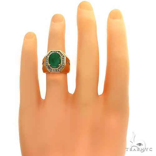 10K Gold Verdant Valor Men's Emerald Ring, photo 6 of 6