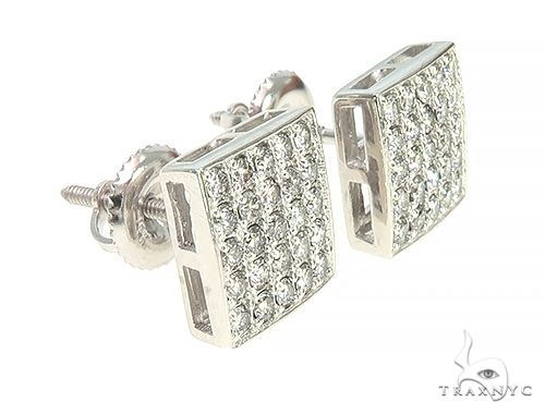 14K White Gold Poseidon Earrings, photo 3 of 5