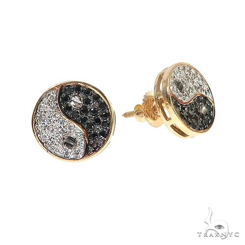 14K Gold Yin & Yang Earrings, photo 2 of 4
