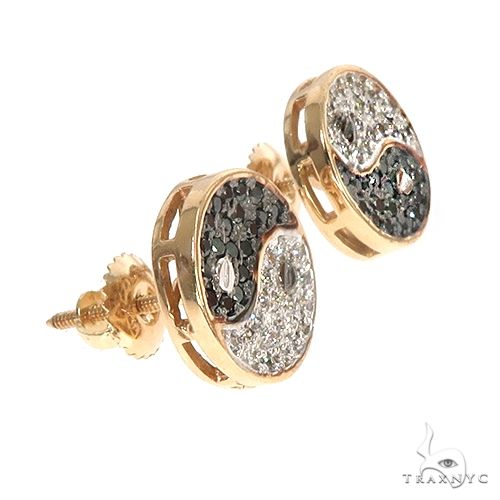 14K Gold Yin & Yang Earrings, photo 3 of 4