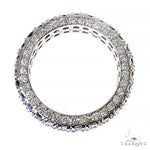 Water Sapphire Diamond Eternity Ring 66933 - Image 2