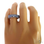 Water Sapphire Diamond Eternity Ring 66933 - Image 3